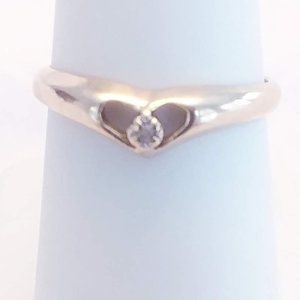 Diamond Heart Ring 10K Yellow Gold!